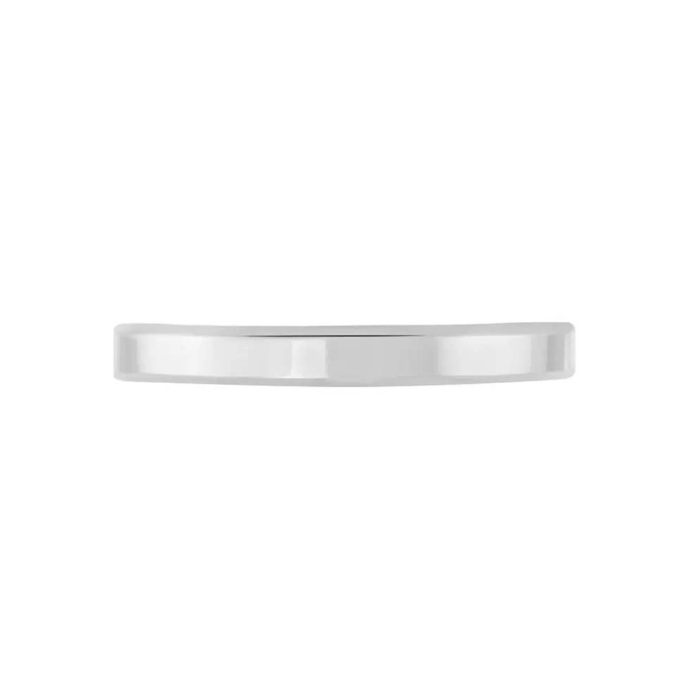 Alliance Aristote Ruban Plat Palladium Blanc