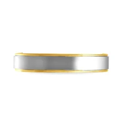 Alliance Beatrice Ruban Plat Or Bicolore