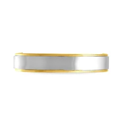 Alliance Beatrice Ruban Plat Or Bicolore