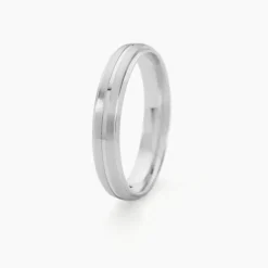 Alliance Circios Demi Jonc Classique Or Blanc