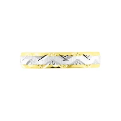 Alliance Clotilde Ruban Plat Or Bicolore