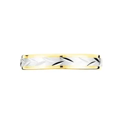 Alliance Effet Epi Mat Ruban Plat Or Bicolore
