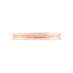 Alliance Effet Perle Ruban Plat Or Rose