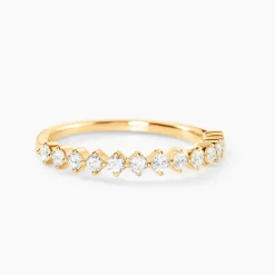 Alliance Elnathan Or Jaune Diamant Synthétique