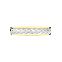 Alliance Epi Fantaisie Ruban Plat Or Bicolore