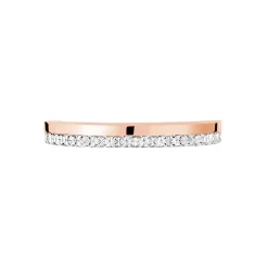 Alliance Fantaisie Diamantee Or Bicolore