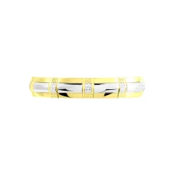 Alliance Fantaisie Ruban Plat Or Bicolore