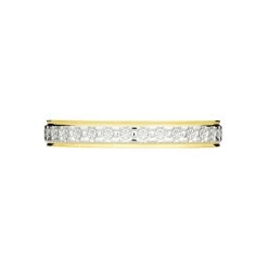 Alliance Grain De Folie Diamantee Ruban Plat Or Bicolore