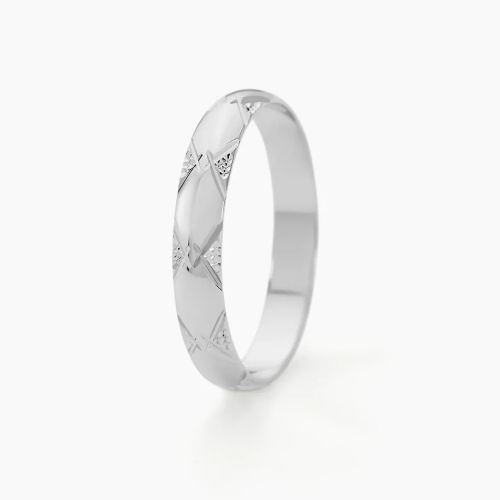 Alliance Harmonie Demi Jonc Classique Or Blanc