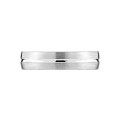 Alliance Liseret Central Ruban Plat Palladium Blanc
