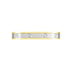 Alliance Madin Ruban Plat Or Bicolore