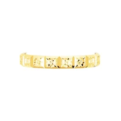 Alliance Marya Carree Diamantee Ruban Plat Or Jaune