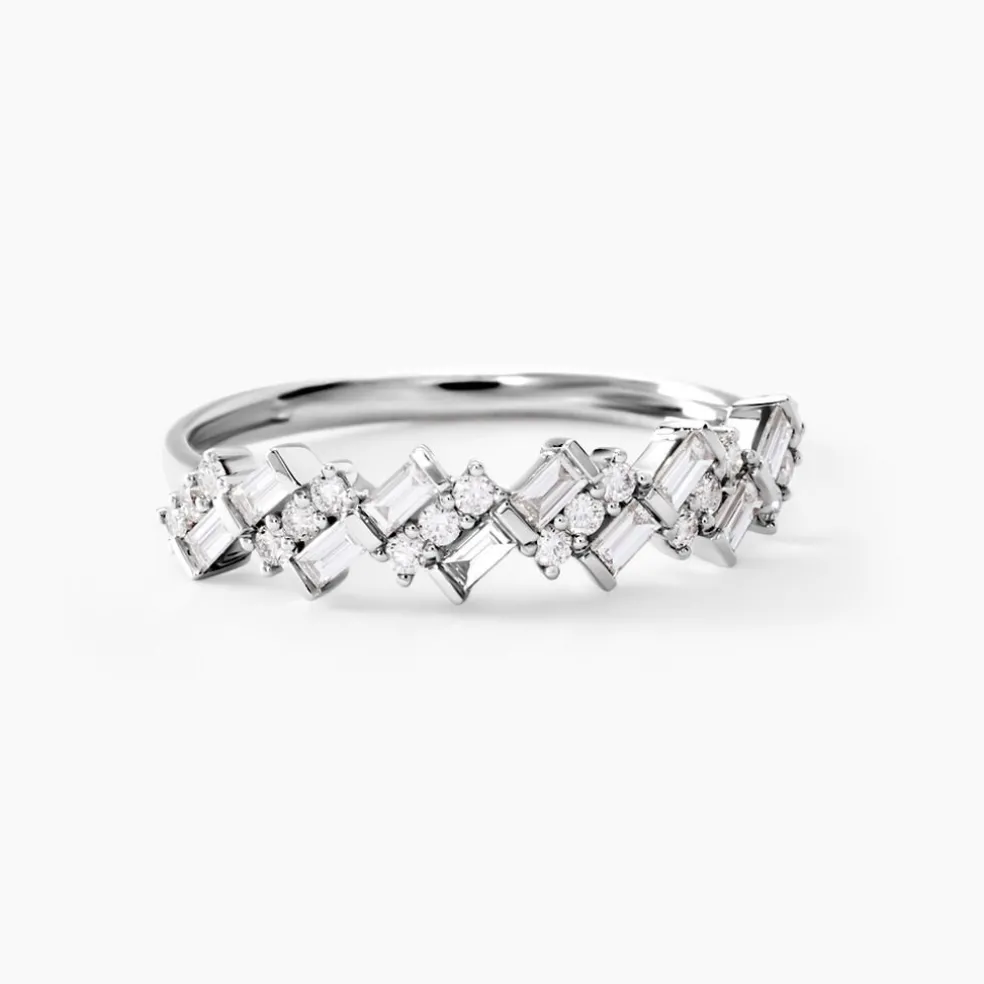 Alliance Zachary Or Blanc Diamant Synthétique