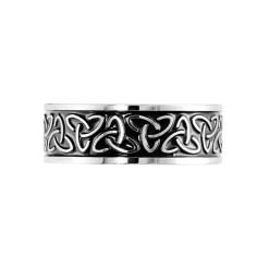 Bague Acier Blanc Ugo