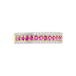 Bague Amias Or Jaune Rubis Diamant