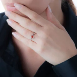 Bague Anja Or Blanc Amethyste Et Diamant