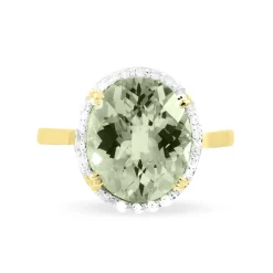 Bague Anna Or Jaune Amethyste Et Diamant
