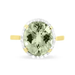 Bague Anna Or Jaune Amethyste Et Diamant