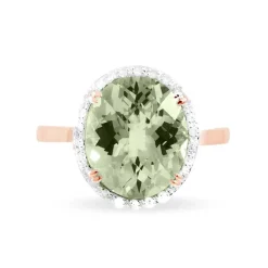 Bague Anna Or Rose Amethyste Et Diamant