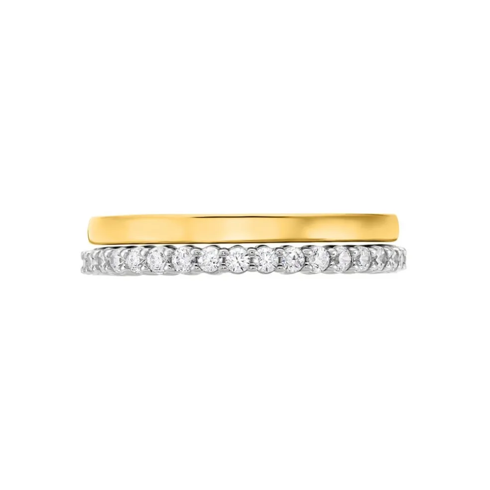 Bague Apia Argent Bicolore Oxyde De Zirconium