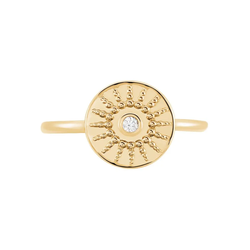Bague Artea Plaqué Or Jaune Oxyde De Zirconium