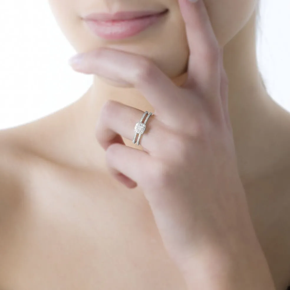 Bague Aude Or Rose Diamant