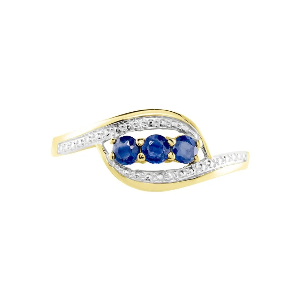 Bague Aurora Or Bicolore Saphir Et Diamant