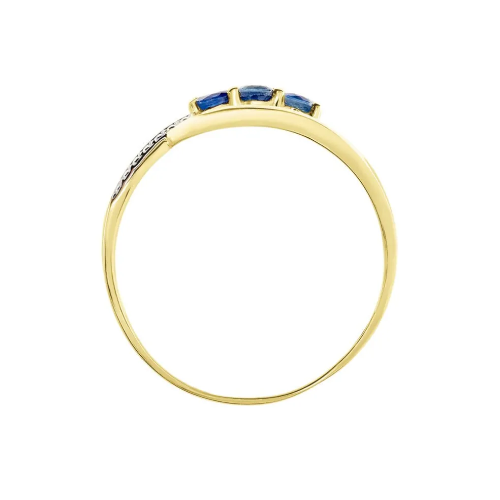 Bague Aurora Or Bicolore Saphir Et Diamant