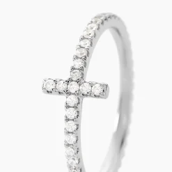 Bague Biche Argent Blanc Oxyde De Zirconium
