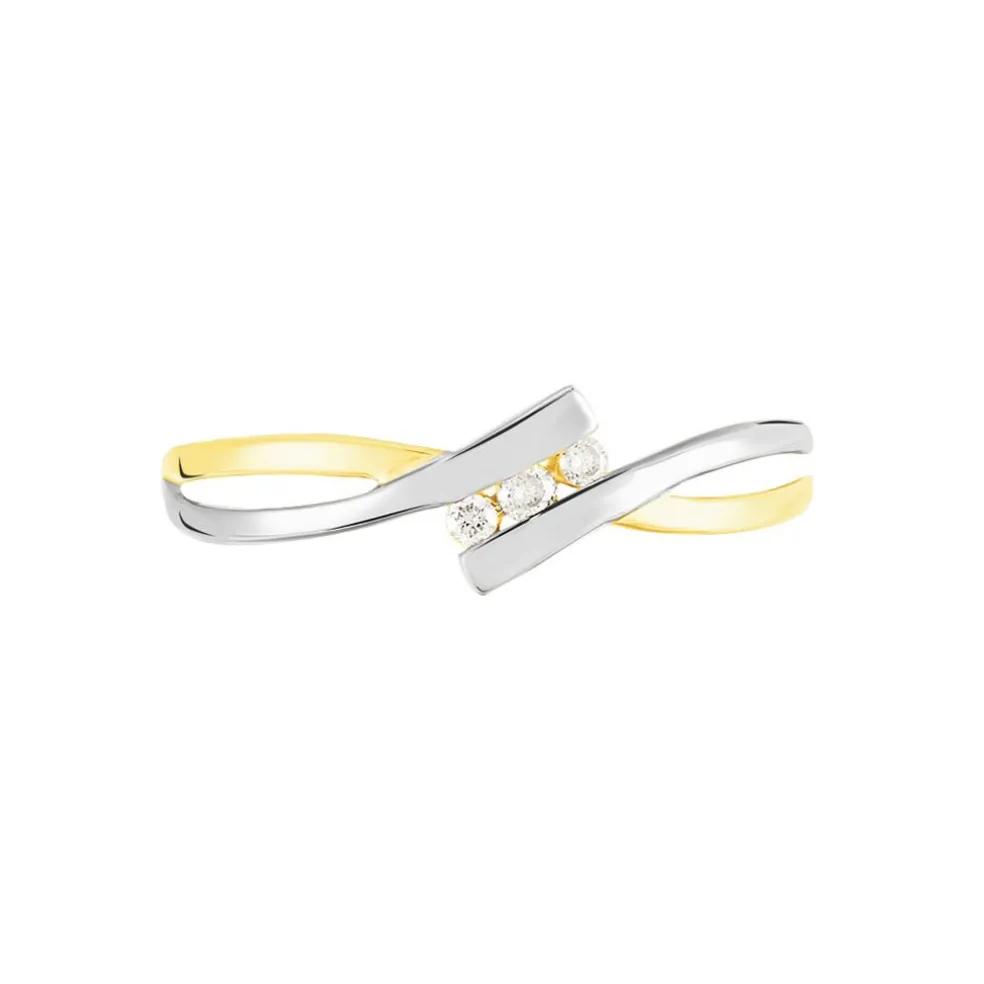 Bague Brixia Or Bicolore Diamant