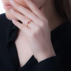 Bague Camilia Or Rose Rubis