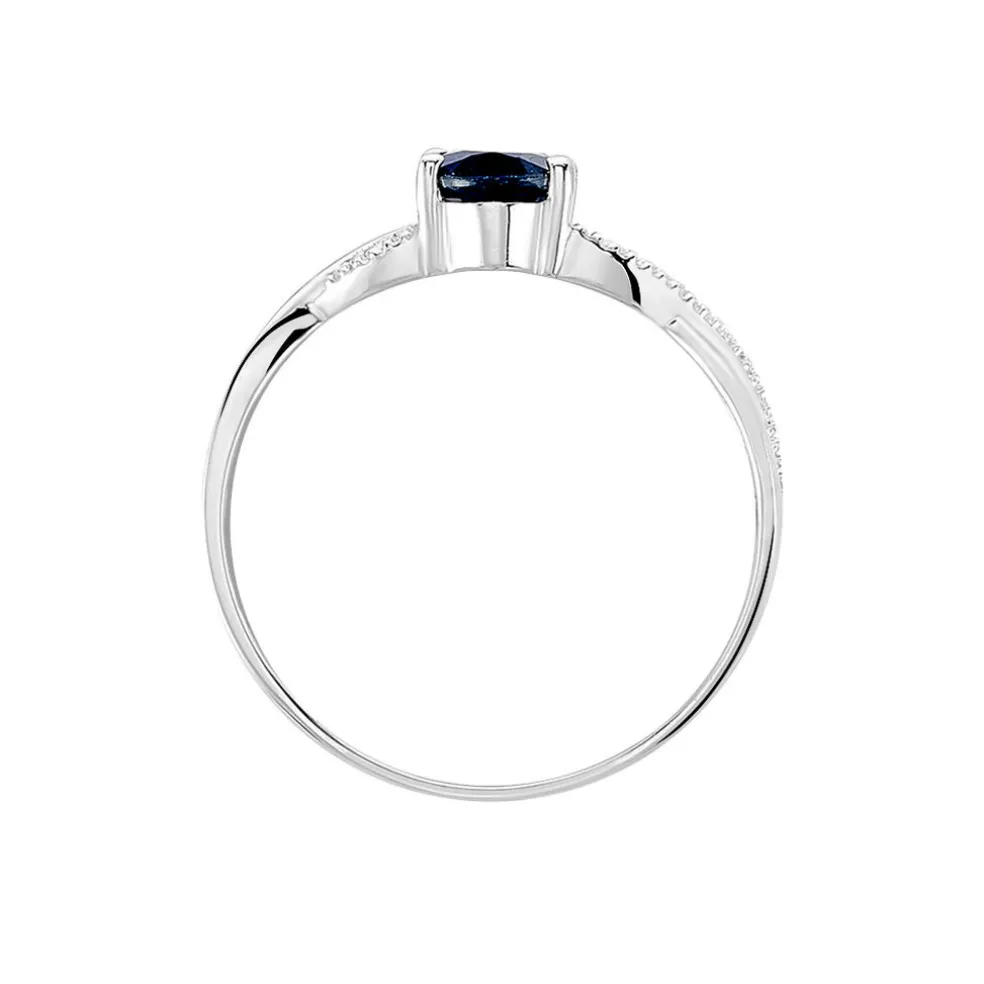 Bague Candice Or Blanc Saphir
