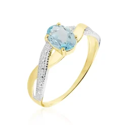 Bague Candice Or Jaune Topaze