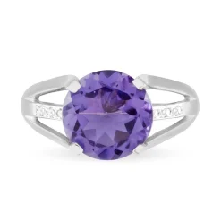 Bague Cecile Or Blanc Topaze Et Diamant