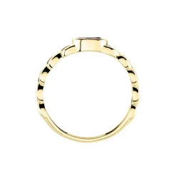 Bague Chain Or Jaune Améthyste