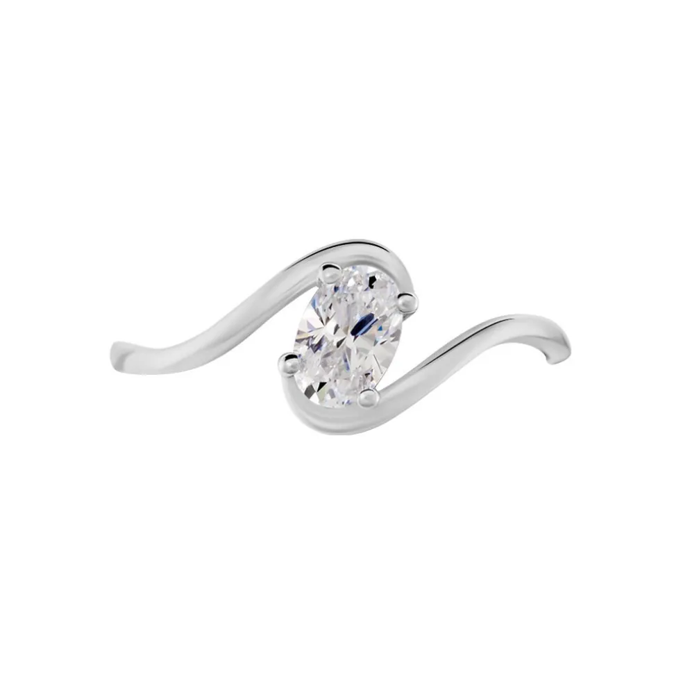 Bague Coronille Or Blanc Oxyde