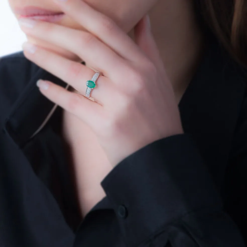 Bague Crista Or Jaune Amethyste Et Diamant