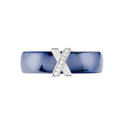 Bague Cronos Argent Blanc Céramique Oxyde