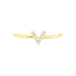 Bague De Phalange Celene Or Jaune Oxyde De Zirconium