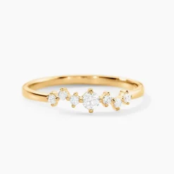 Bague Elkan Or Jaune Diamant Synthétique
