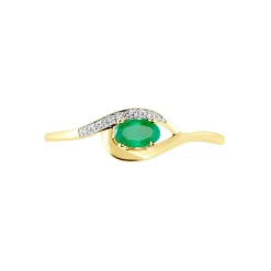 Bague Emotion Or Jaune Emeraude Diamant