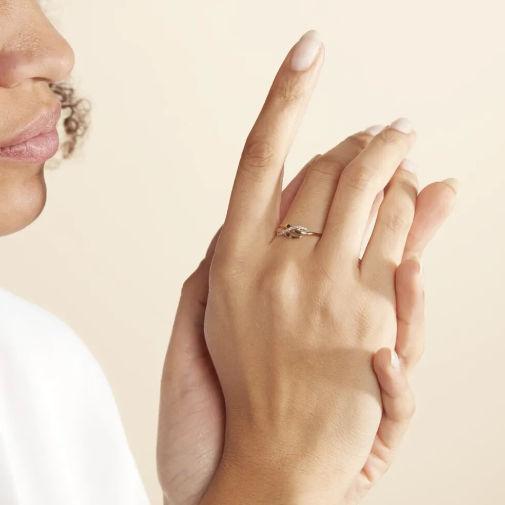 Bague Ester Or Jaune Diamant