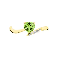 Bague Eva Or Jaune Péridot Et Diamant