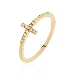 Bague Fatos Plaqué Or Jaune Oxyde De Zirconium
