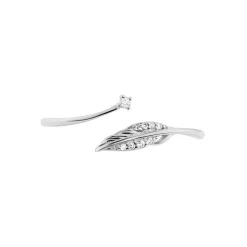 Bague Feath Argent Blanc Oxyde De Zirconium
