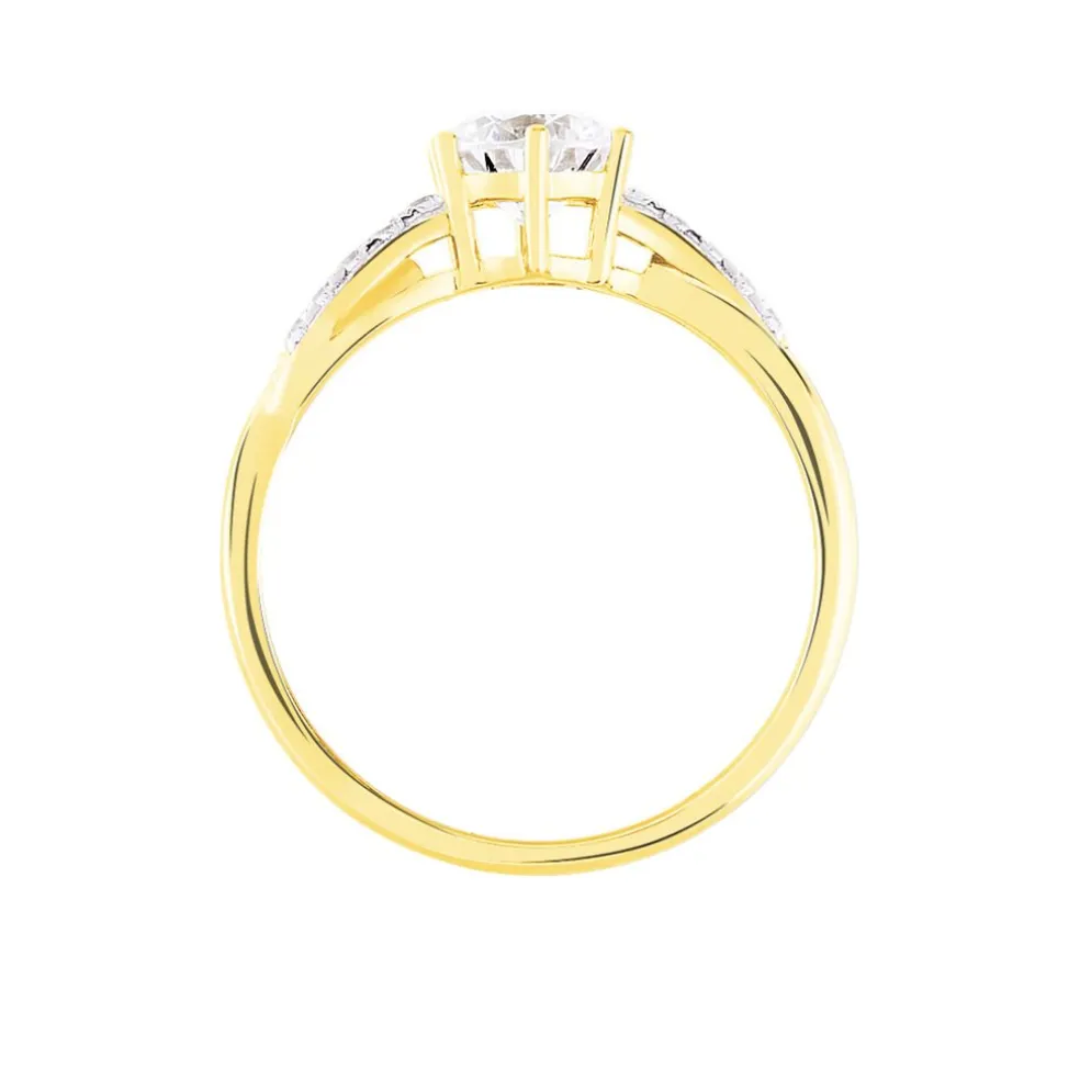 Bague Filipa Or Bicolore Oxyde De Zirconium