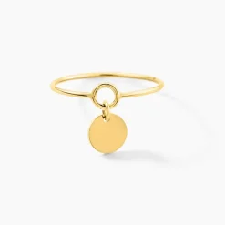 Bague Finesse Acier Jaune