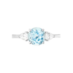 Bague Giana Or Blanc Topaze Et Oxyde De Zirconium