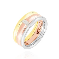 Bague Hajila Or Tricolore Diamant
