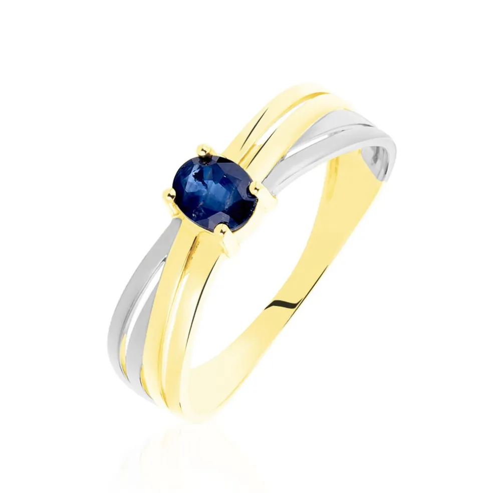 Bague Hannah Or Bicolore Saphir